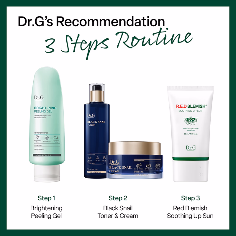 Dr.G Black Snail Toner 150ml โทนเนอร์น้ำตบหอยทากดำลดเลือนริ้วรอย