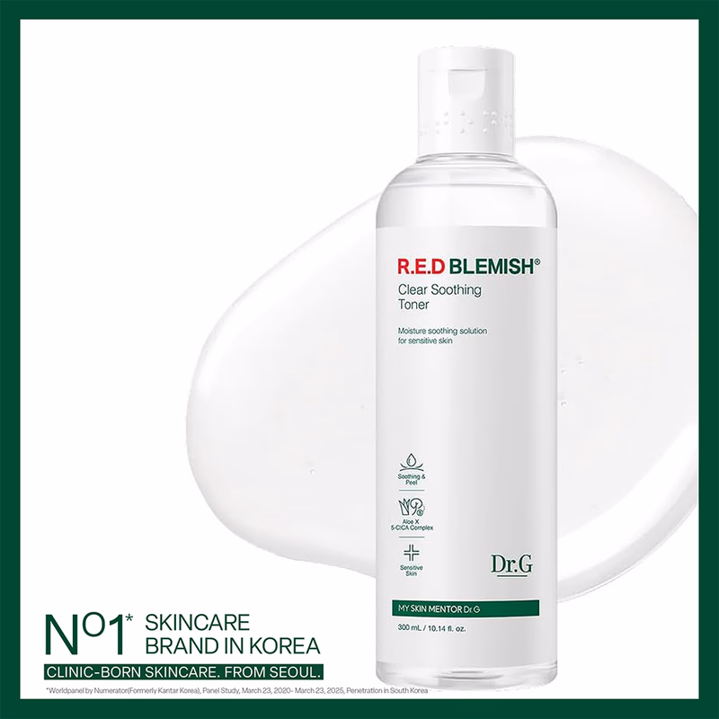 Dr.G R.E.D Blemish Clear Soothing Toner 300ml โทนเนอร์ปลอบประโลมผิวแพ้ง่าย