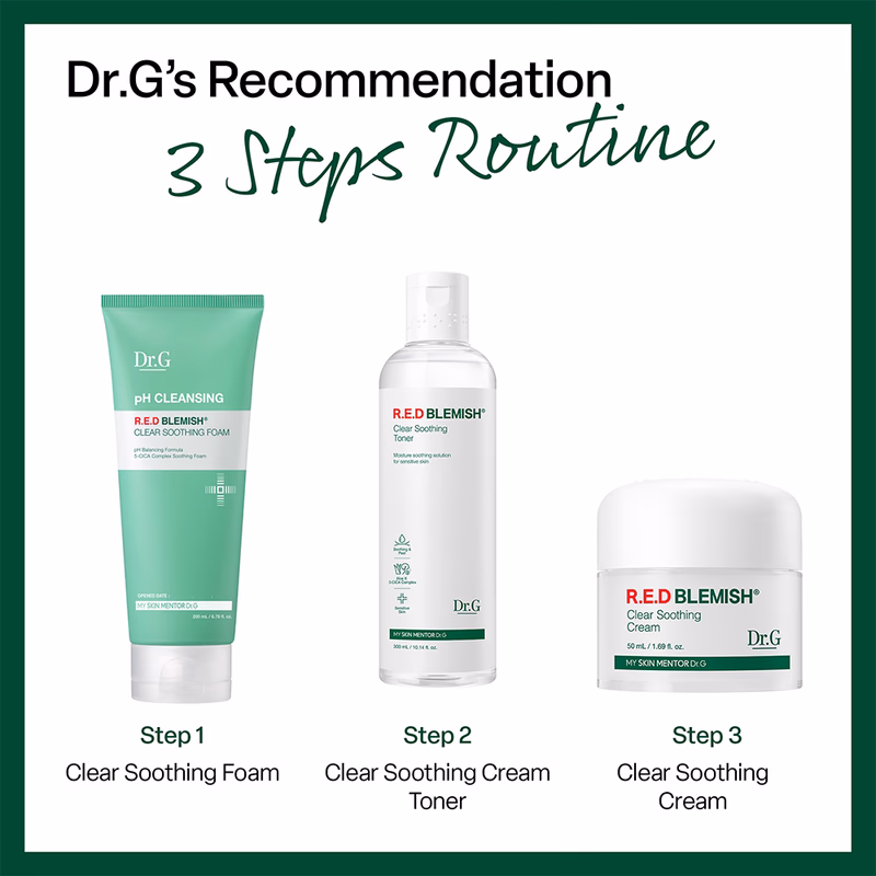 Dr.G R.E.D Blemish Clear Soothing Toner 300ml โทนเนอร์ปลอบประโลมผิวแพ้ง่าย